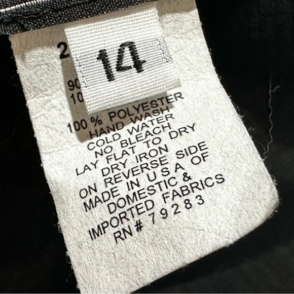 Alex Evenings Long Black Sparkly Dress Sz 14 Sleeveless Holiday Party Event - Picture 6 of 6